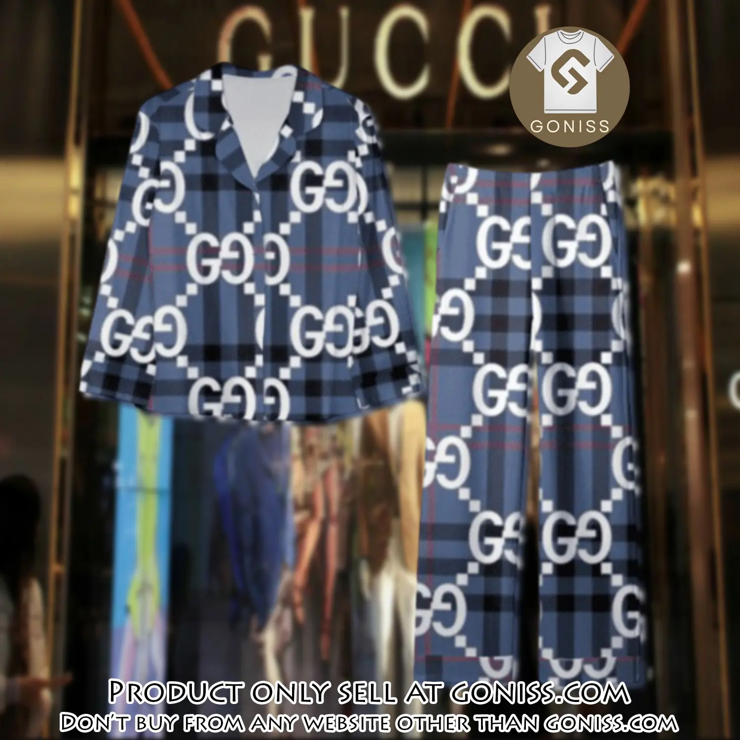 Trending luxury gc satin pajama set pjs1057 gn1219171